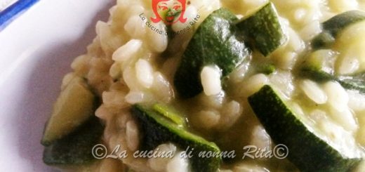 Particolare del risotto con zucchina - La cucina di nonna Rita